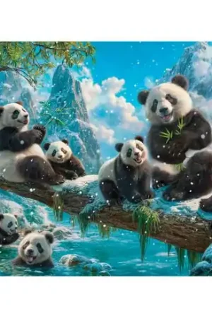 puzzle - I panda in inverno - 2000 pezzi - Castorland Compra Online