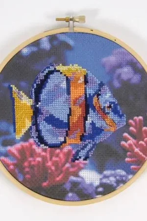 Compra Oggi Stesso Kit per ricamo a punto croce con tamburo - Pesce - DMC