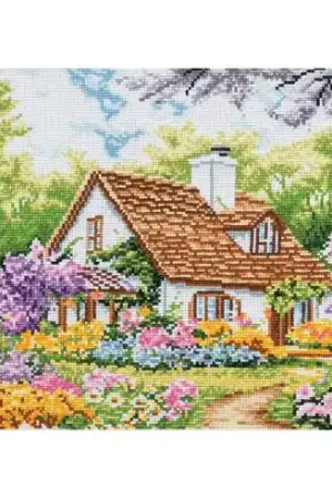 kit ricamo a punto croce - Giardino in fiore - Trimits Saldi