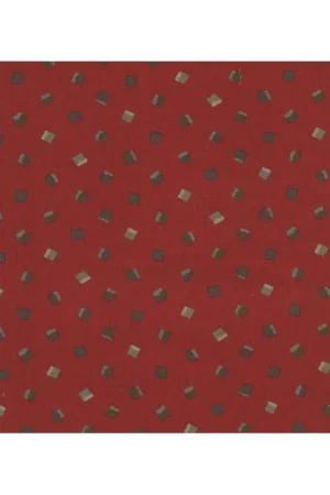 Vendita Finale Centenary 28th di Yoko Saito, Tessuto giapponese rosso con quadratini e crocette