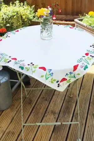 Kit tovaglia da ricamo - Funghi - Trimits Soddisfatti O Rimborsati