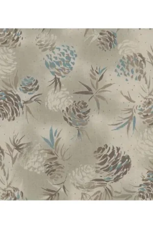 Promozione Centenary 28th di Yoko Saito, Tessuto giapponese marrone con pigne