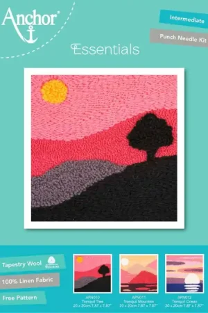 Kit di ricamo Punch Needle - Tranquil Tree - Anchor Occasione