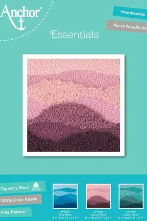 Kit di ricamo Punch Needle - Mauve Wave - Anchor Nuovo Arrivo