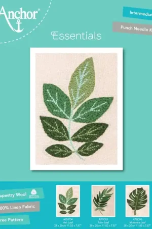 Kit di ricamo Punch Needle - Ash Leaf - Anchor Esclusivo