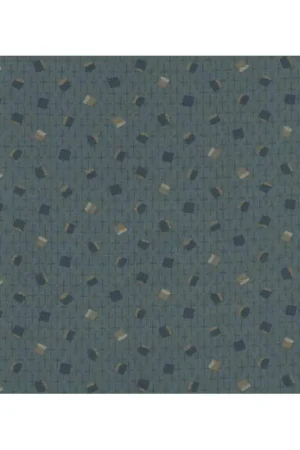 Centenary 28th di Yoko Saito, Tessuto giapponese blu con quadratini e crocette Ultima Occasione