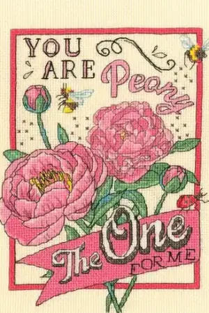 Prezzo Basso kit ricamo a punto croce - Peonie - Bothy Threads