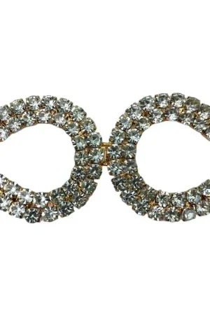 Must-Have Gancio Alamaro Gioiello Metallo Oro Strass Argento 8,5x4 Cm