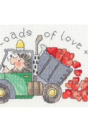 Sconto Kit bigliettini da ricamare - Un sacco di amore - Bothy Threads