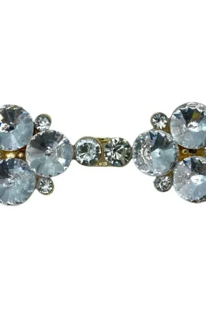 Miglior Prezzo Gancio Alamaro Gioiello Metallo Oro Strass Argento 6,5x3 Cm