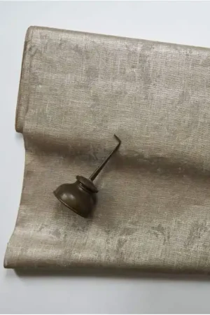 Tessuto 100% Lino Dorato - h 160 cm Promo Stagionale