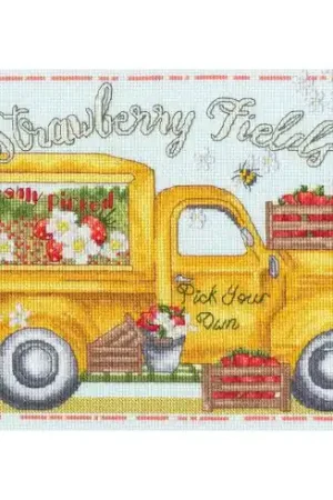 Promo Stagionale kit ricamo a punto croce - Campi di fragole - Bothy Threads