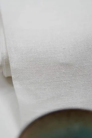 Professionale Tessuto 100% Lino Bianco - h 150 cm