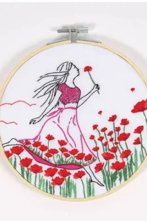 Kit di punti da ricamo - Romantici papaveri - DMC Direttamente Dal Produttore