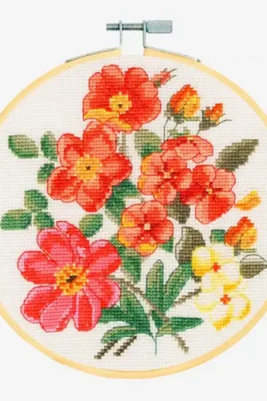 Professionale Kit di Punto Croce - Rose Selvatiche - DMC