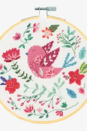 Ultima Occasione Kit di Punto Croce - Uccellino Folk - DMC