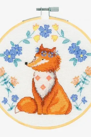 Kit di Punto Croce - Volpe Folk - DMC Super Prezzo