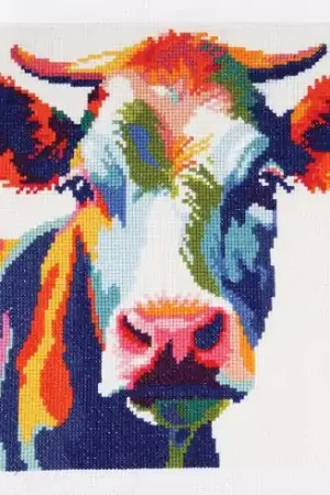kit ricamo a punto croce - Mucca colorata - Trimits Must-Have