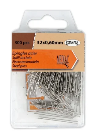 Epingles extra fines 32x0.60 mm en Acier x300 Nuova Collezione