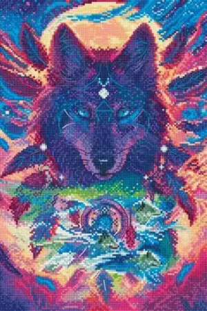 kit ricamo a punto croce - Lupo magico - Letistitch Nuova Collezione