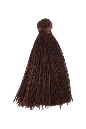 Pompon en fil imitation soie 40 mm Marron Prezzo Di Fabbrica
