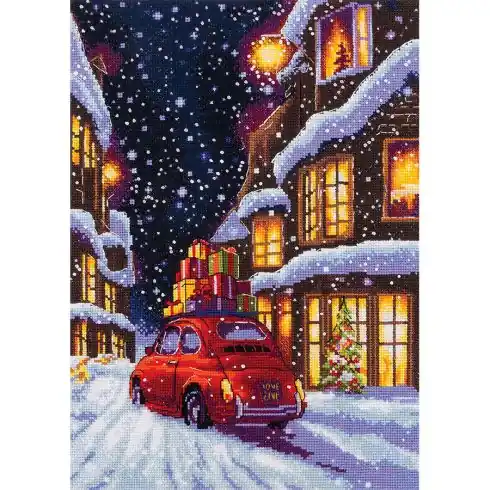 Prezzo Di Fabbrica kit ricamo a punto croce - Strada sotto la neve - Panna