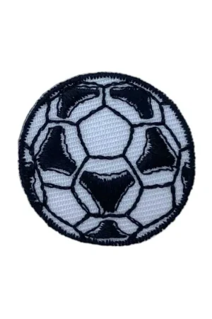 Prezzo Ridotto Applicazione Patch Pallone Nero Bianco Ricamo Termoadesivo 3 Cm