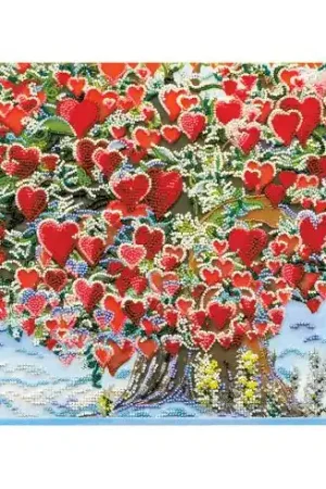 Di Tendenza Kit di ricamo con perline - Albero dell'amore - Abris Art