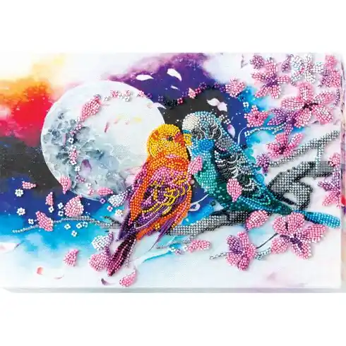 Kit di ricamo con perline - Pappagallini - Abris Art Economico