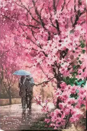 Spedizione Gratuita Kit di ricamo con perline - Passeggiata romantica - Abris Art