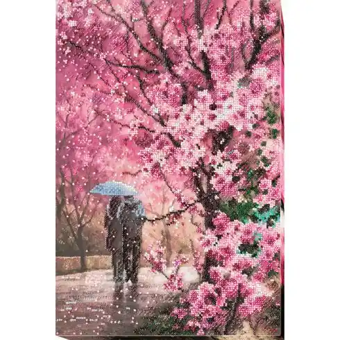 Spedizione Gratuita Kit di ricamo con perline - Passeggiata romantica - Abris Art