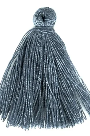 Pompon imitation coton 27-30 mm Gris Bleu x1 Affare