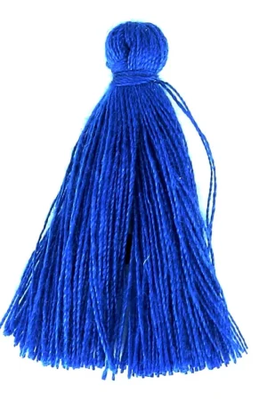 Pompon imitation coton 27-30 mm Bleu Electrique x1 Non Perdere