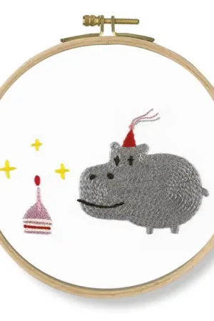 Kit di ricamo - Tanti Auguri Ippopotamo - DMC Vendita Finale