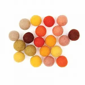 Miglior Prezzo Assortiment de perles / boules en laine feutrée 15 mm Mix Jaune x20