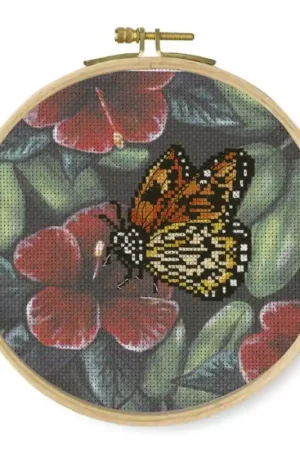 Vendita Finale Kit di Punto Croce - Farfalla Arancione - DMC