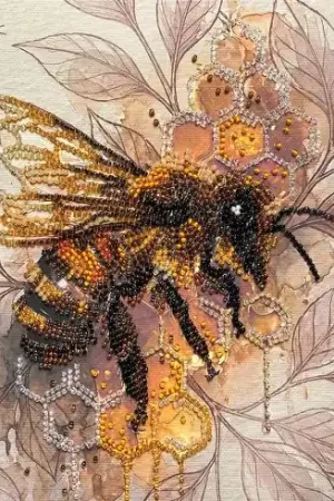 Kit di ricamo con perline - Miele dorato - Abris Art Super Prezzo