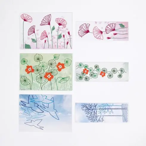 Kit di punti da ricamo - Fiori - Biglietti e segnalibri - DMC Compra Adesso