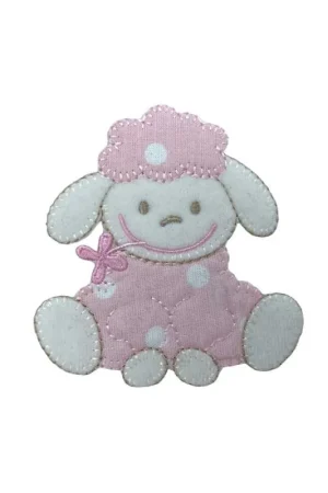 Applicazione Termoadesiva Baby Ricamo Pecorella Testa Bianca Velluto 8x7 Cm Offerta Del Giorno