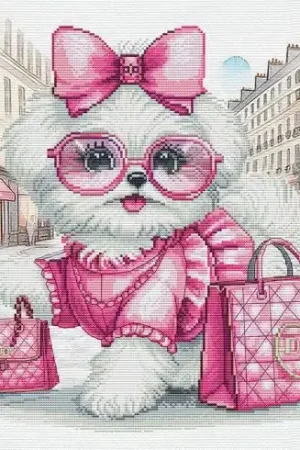 kit ricamo a punto croce - Miss Chic - Nova Sloboda Promozione Esclusiva