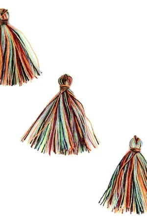 Pompons imitation coton 26-30 mm Multicolore x10 Spedizione Gratuita