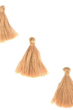 Promo Stagionale Pompons imitation coton 26-30 mm Caramel Clair x10