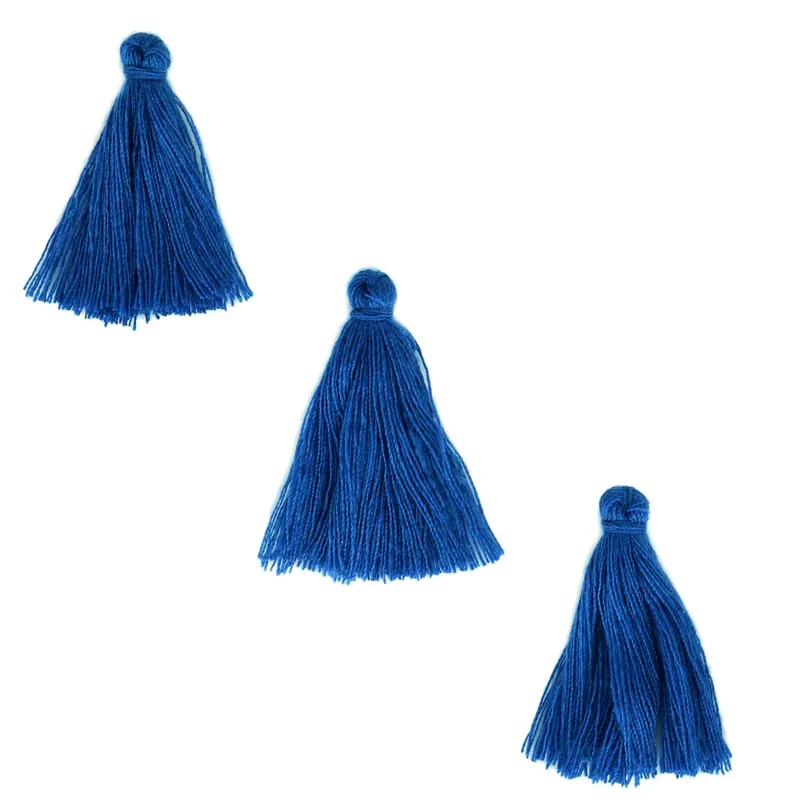 Direttamente Dal Produttore Pompons imitation coton 26-30 mm Bleu Dur x10