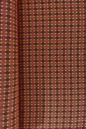 Tessuto Giapponese 100% Cotone Tinto in Filo - Marrone Promozione