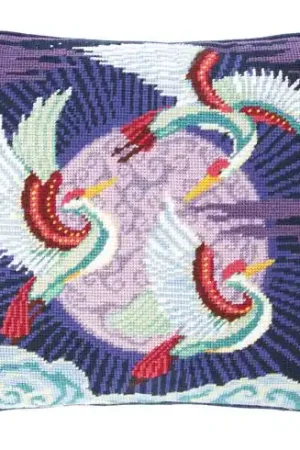 Promozione Esclusiva Kit cuscino canovacci - Gru della notte - Erhman