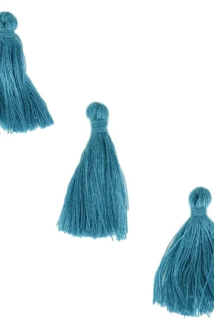 Miglior Prezzo Pompons imitation coton 26-30 mm Dark Turquoise x10