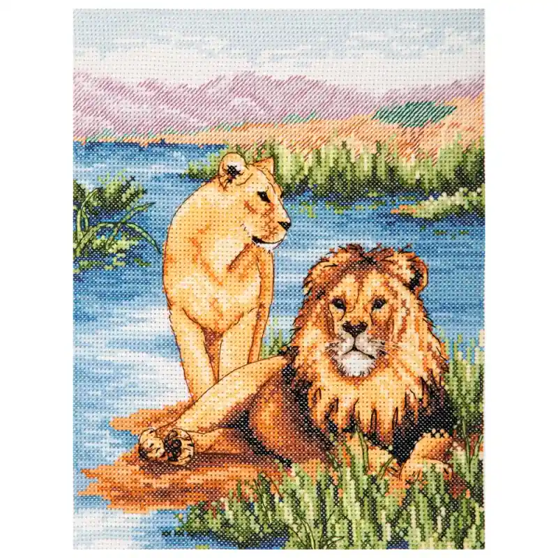 Kit di Punto Croce - Leoni - Anchor Promozione Esclusiva