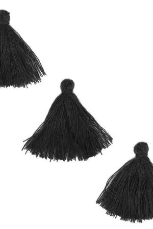 Reso Gratuito Pompons imitation coton 26-30 mm Noir x10