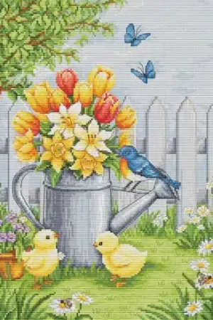 kit ricamo a punto croce - Armonia di Pasqua - Luca-S Novità