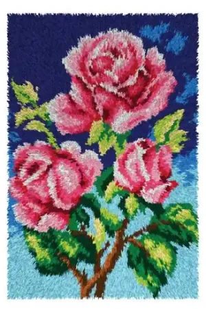 Kit tappeto a punto smirne - Rose - Orchidéa Prezzo Conveniente